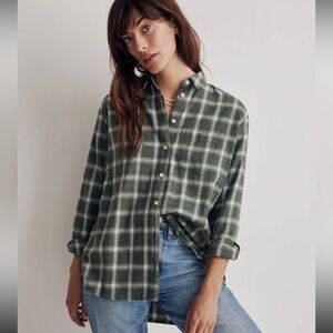 Madewell Oversized Ex-Boyfriend Shirt in Delford Plaid